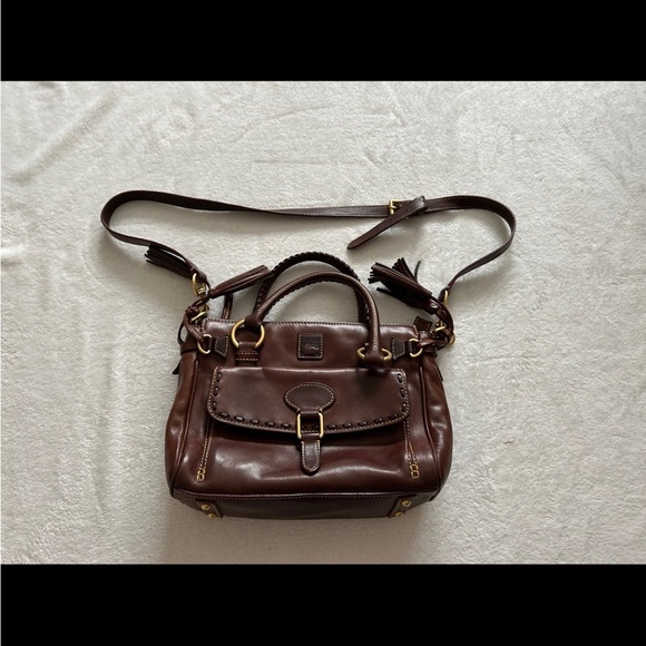 Dooney & Bourke Handbags - Dooney & Bourke Chestnut Florentine Vachetta Medium Pocket Satchel